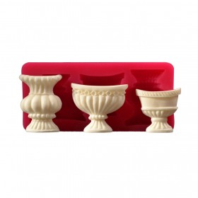 Силиконов калъп "Саксия - 3 модела"